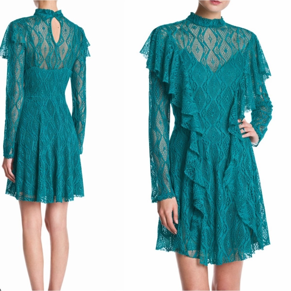 Free People Lace Long Sleeve Dress